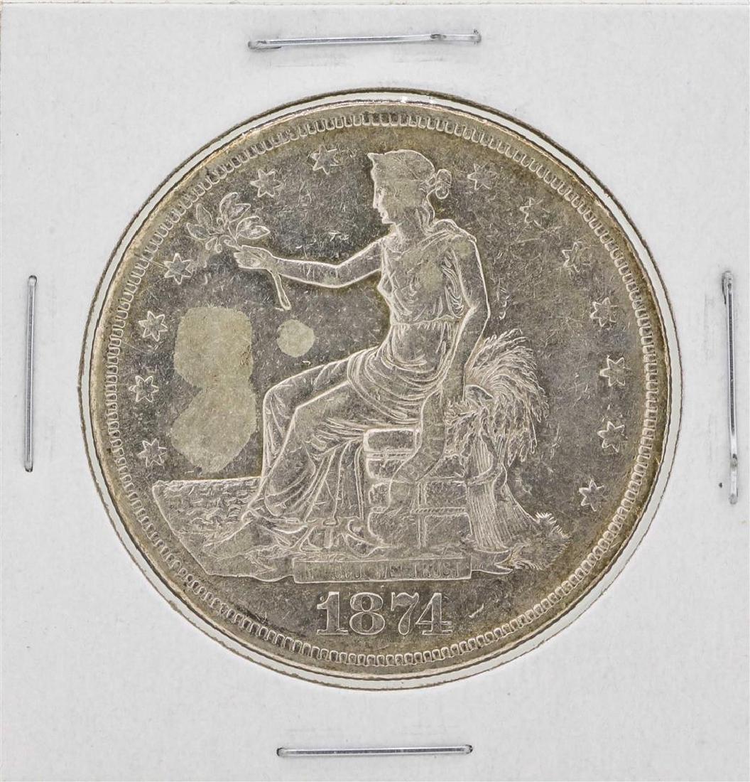 1874 $1 Silver Trade Dollar Coin (1 of 2)