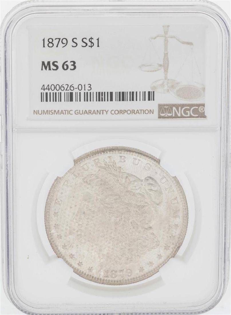 1879-S $1 Morgan Silver Dollar Coin NGC MS63 (1 of 2)