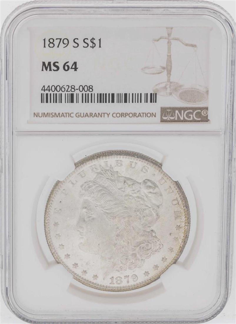 1879-S $1 Morgan Silver Dollar Coin NGC MS64 (1 of 2)