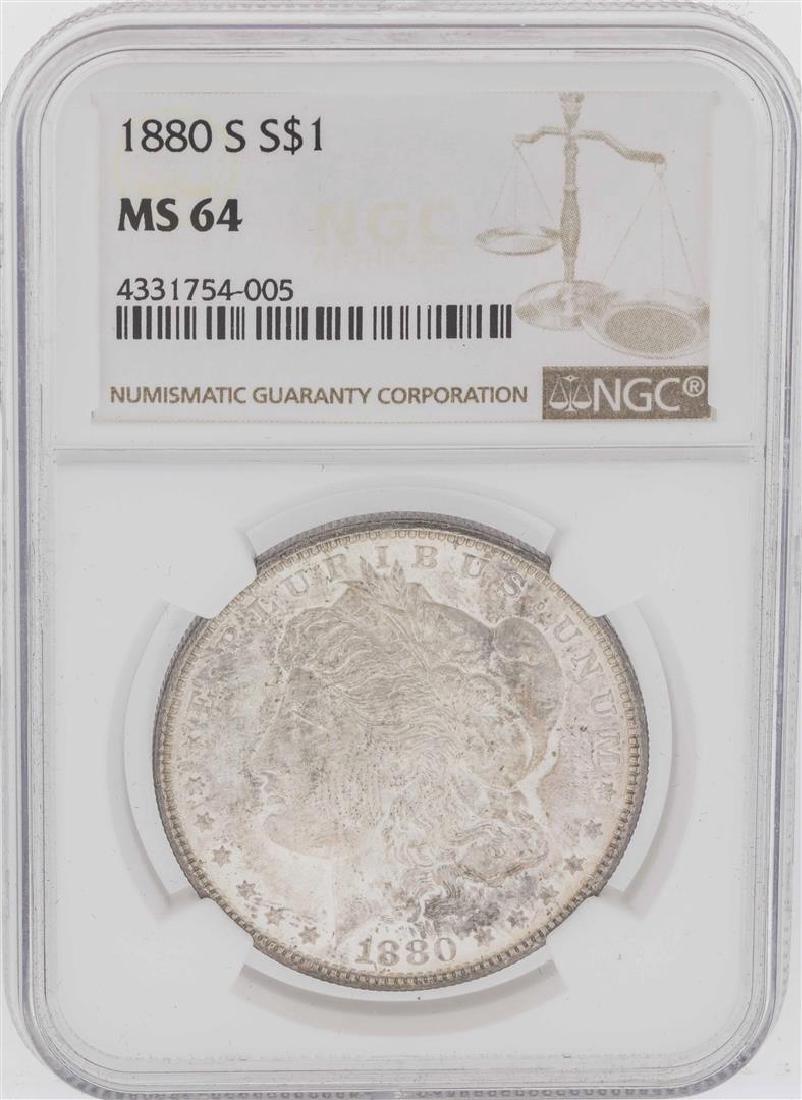 1880-S $1 Morgan Silver Dollar Coin NGC MS64 (1 of 2)