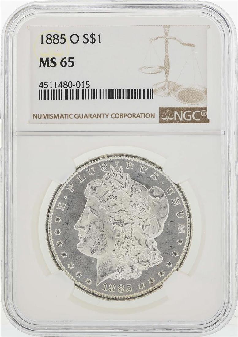 1885-O $1 Morgan Silver Dollar Coin NGC MS65 (1 of 2)