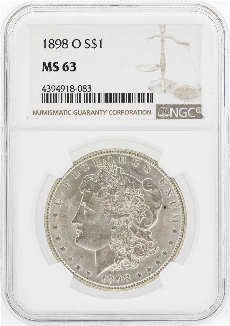 1898-O $1 Morgan Silver Dollar Coin NGC MS63 (1 of 2)
