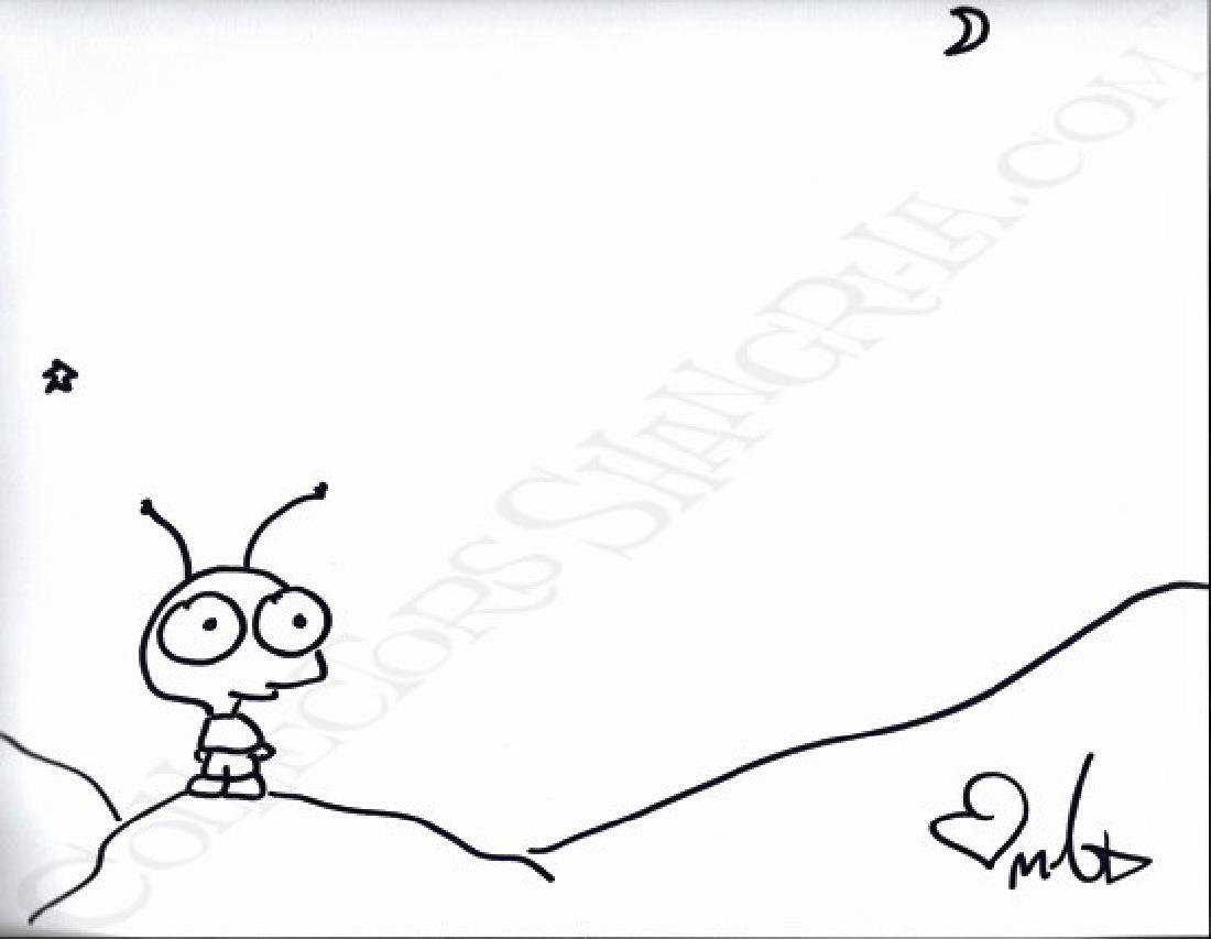 Moby, Destroyed Book Signed with Original Drawing: Moby, Destroyed Book Signed by Moby with Original Drawing First Edition, Musician and social activist Moby presents a collection of photographs that record the sizeable portion of his life that is spe