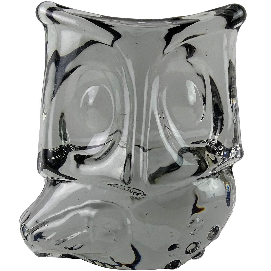 Vintage Smoke Gray Mid Century Modern Owl Figurine (1 of 4)