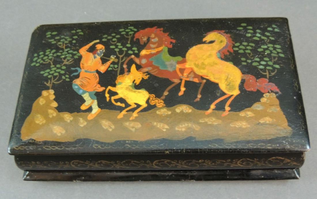 Russian Hand Painted Lacquer Box (1 of 7)