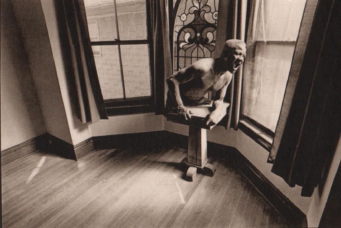 LESLIE KRIMS - Human Being as a Piece of Sculpture: Artist: LESLIE KRIMS Print Title: Human Being as a Piece of Sculpture Fiction , 1970 Printing Date: 1970 Medium: Sheet-fed Gravure Printed in the USA Image Size: 7" x 4.5" Leslie Robert Krims is a con