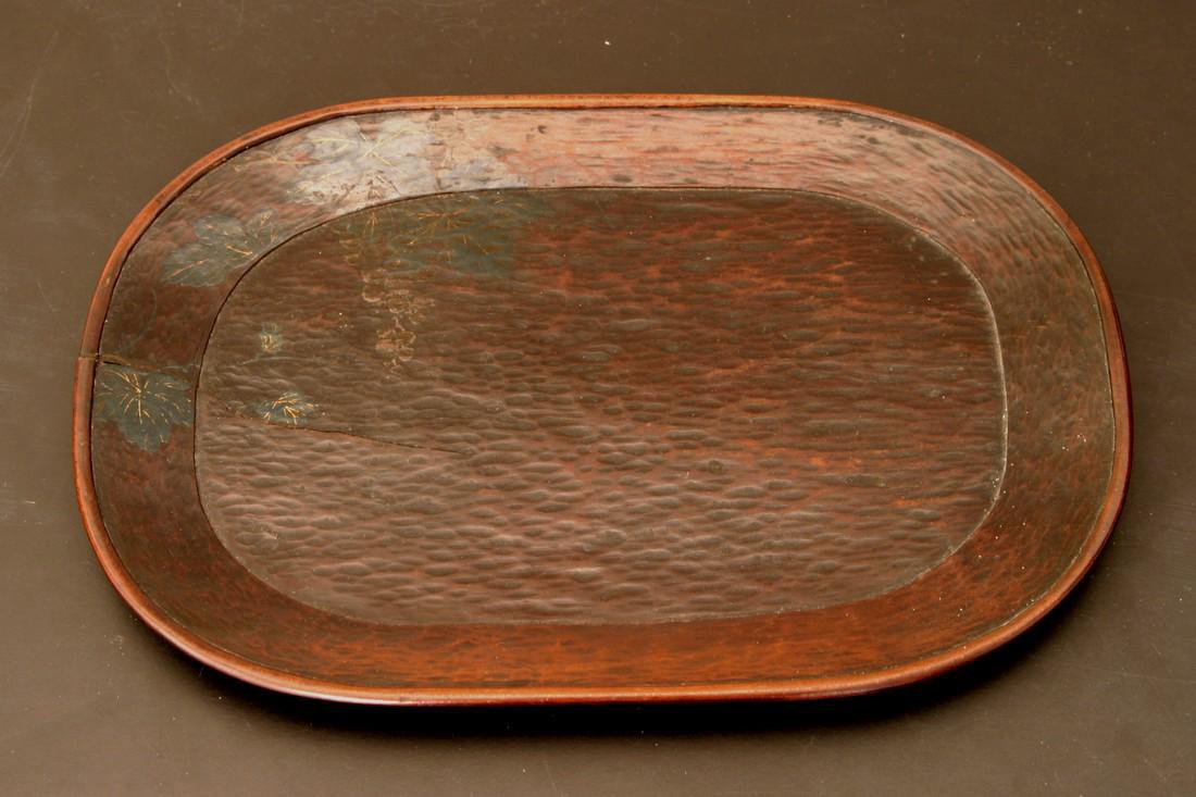 Antique Japanese Edo Period Lacquer Wood Tray, 19th C (1 of 3)