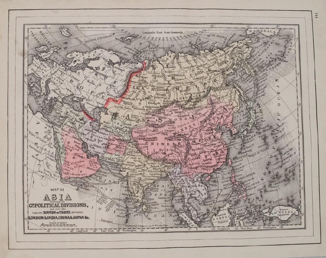 Smith: Antique Map of Asia, 1894 (1 of 2)