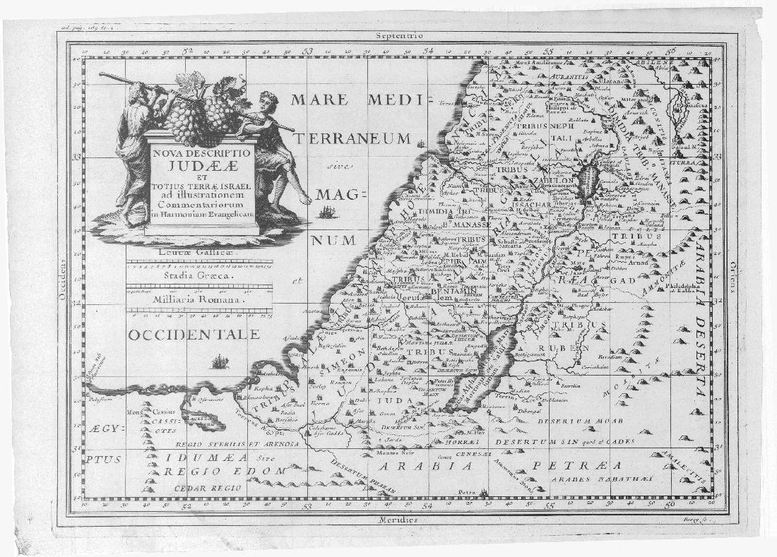 Berey / Ertinger: Antique Map of Judea / Israel, 1699 (1 of 1)