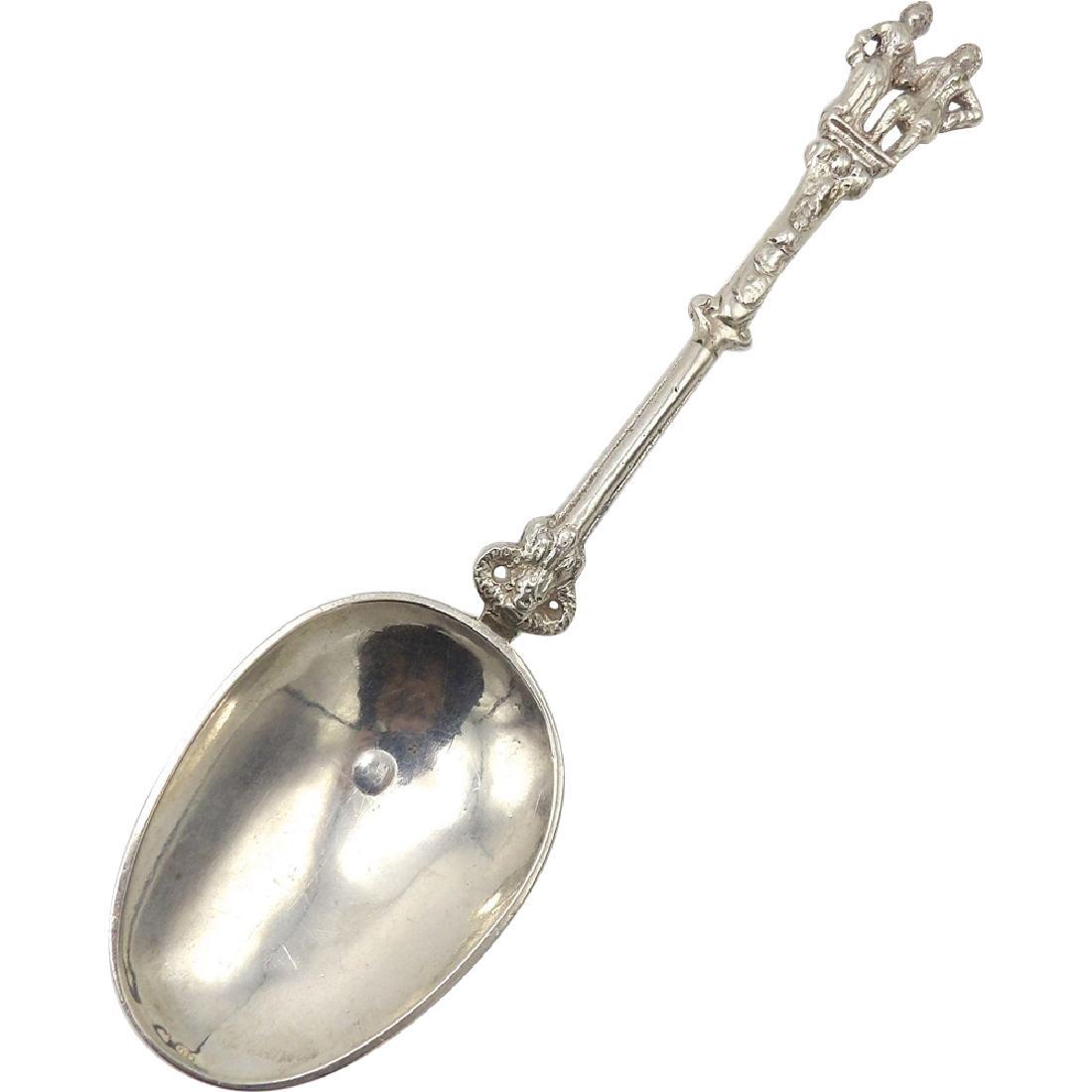 Antique German Hanau Sterling Silver Marriage Spoon (1 of 6)