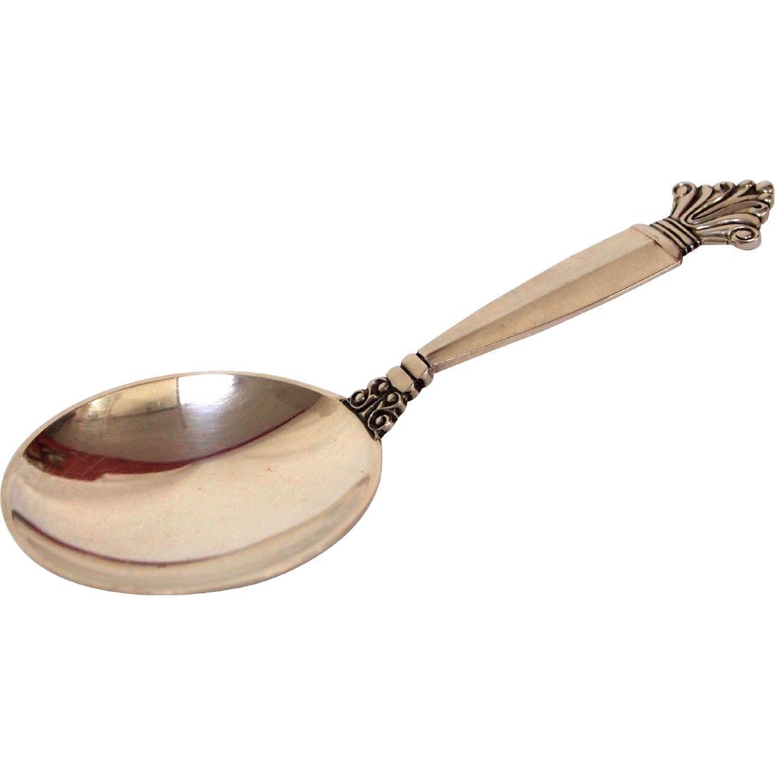 Georg Jensen Acanthus Sterling Silver Tea Caddy Spoon (1 of 7)