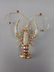 14K Yellow Gold Diamond Ruby Lobster Slide Pendant - 2