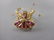 14K Yellow Gold Diamond Ruby Lobster Slide Pendant - 6