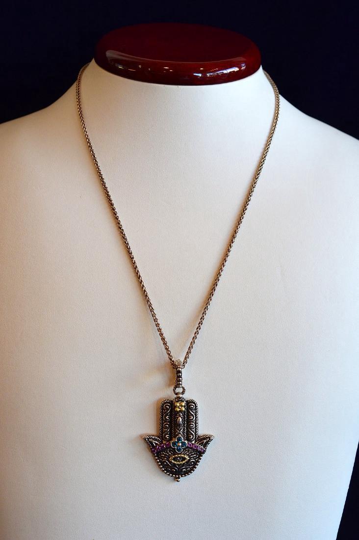 Sterling Silver 18k Gold Clad Hand of Hamsa Enhancer (1 of 3)