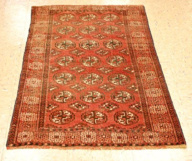 Antique Persian Turkoman Tekke Cargo Bag Rug 2.9x4 (1 of 6)