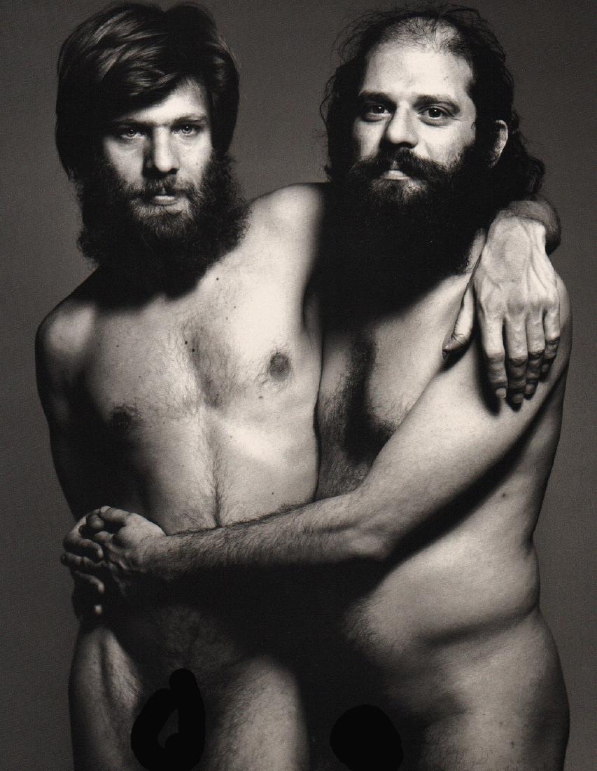RICHARD AVEDON - Peter Orlovsky & Alan Ginsberg: Artist: RICHARD AVEDON Print Title: Peter Orlovsky & Alan Ginsberg Medium: Photolithograph, Printing Date: 1991 Printed: Italy Image Size Approx: 11" X 14" Richard Avedon (1923-2004) was an American f