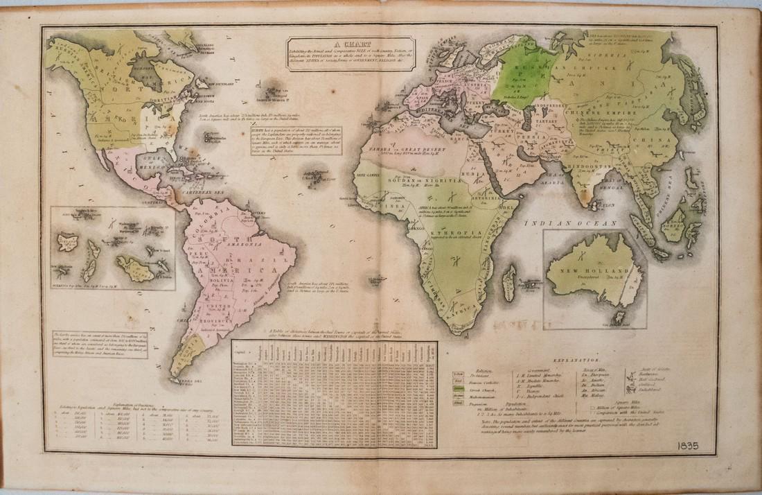 Smith: Antique Map of the World, 1835 (1 of 1)