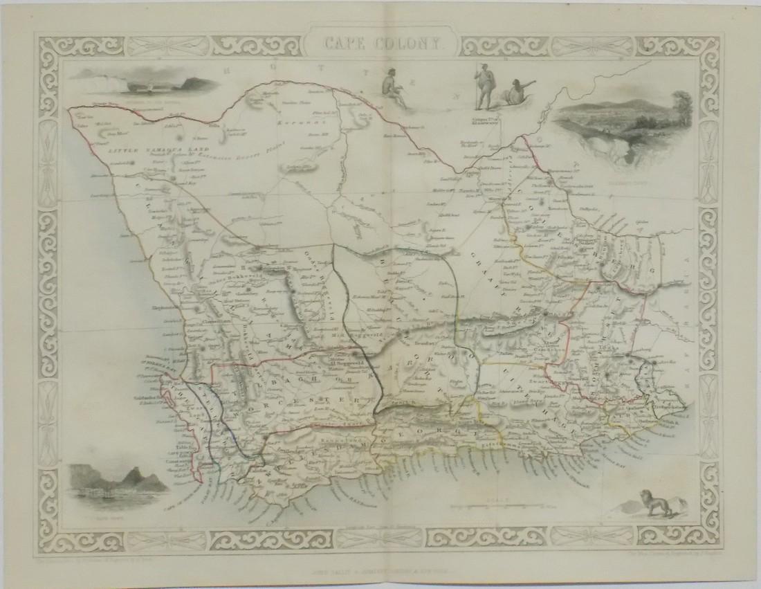 Tallis: Antique Map of South Africa, Cape Colony, 1853 (1 of 7)