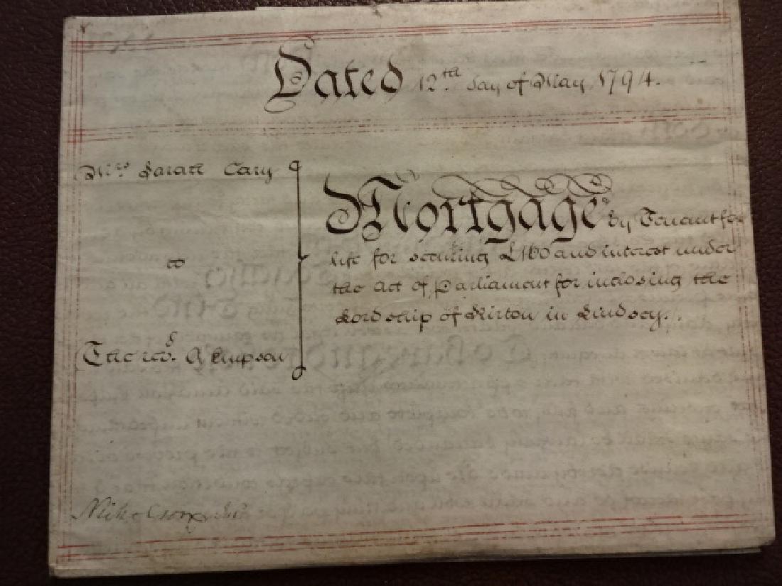 1794 English Vellum Indenture w/ Seal Signed (1 of 3)