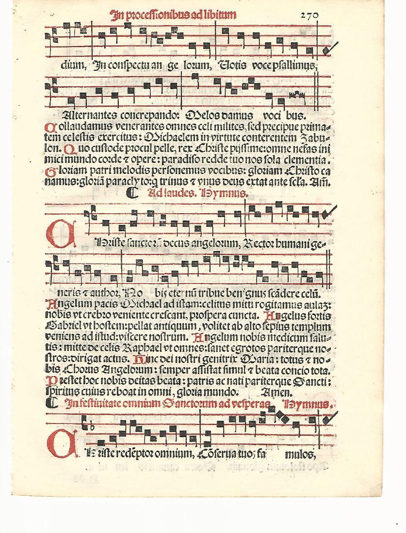 1567 Catholic Hymnal Leaf Red and Black (1 of 2)