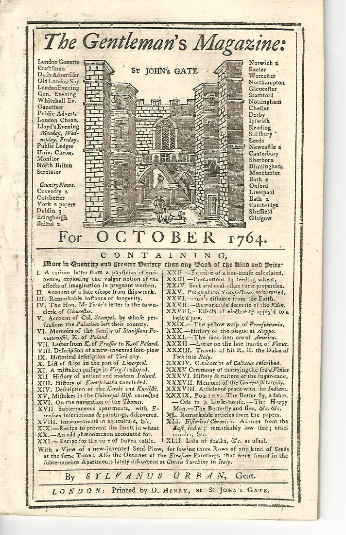 1764 Magazine Peace with Seneca Indians (1 of 2)