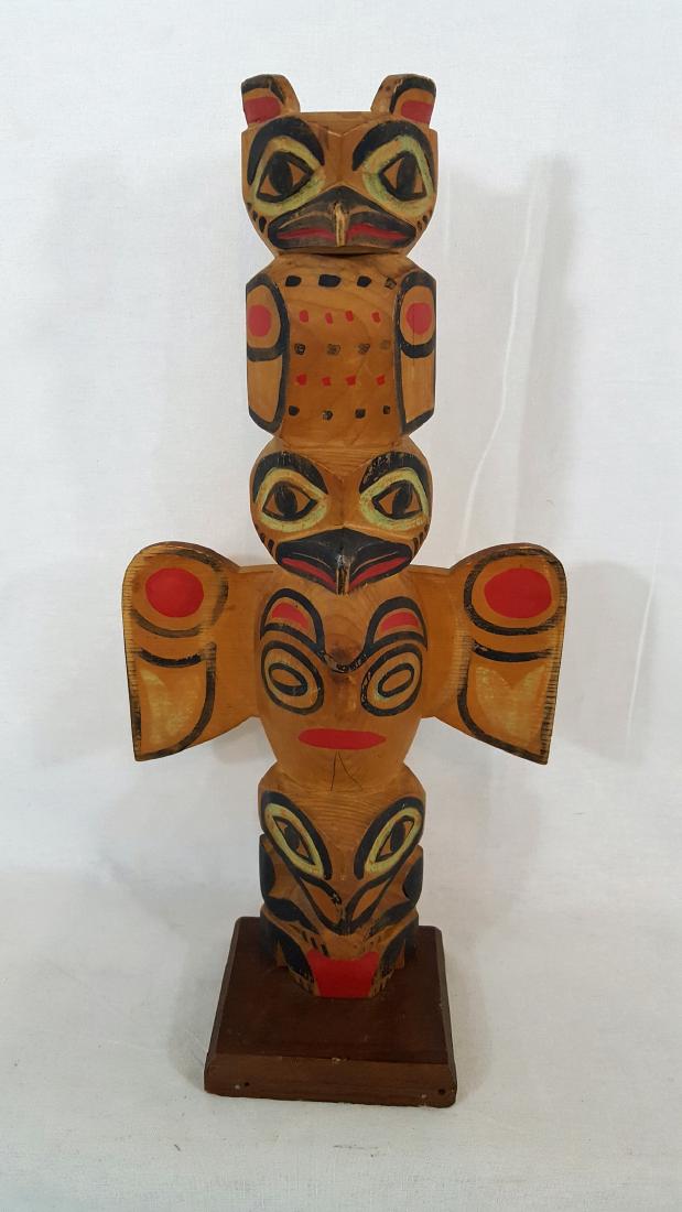 Northwest Coast Native Totem Pole Ca 1950's (1 of 4)