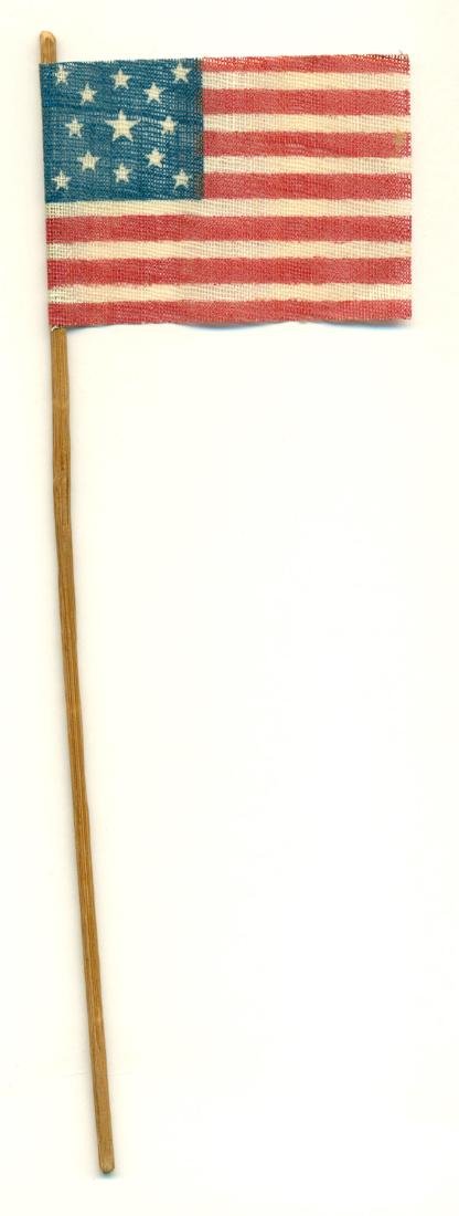 1876 Vintage 13 Star Centennial American Parade Flag (1 of 3)