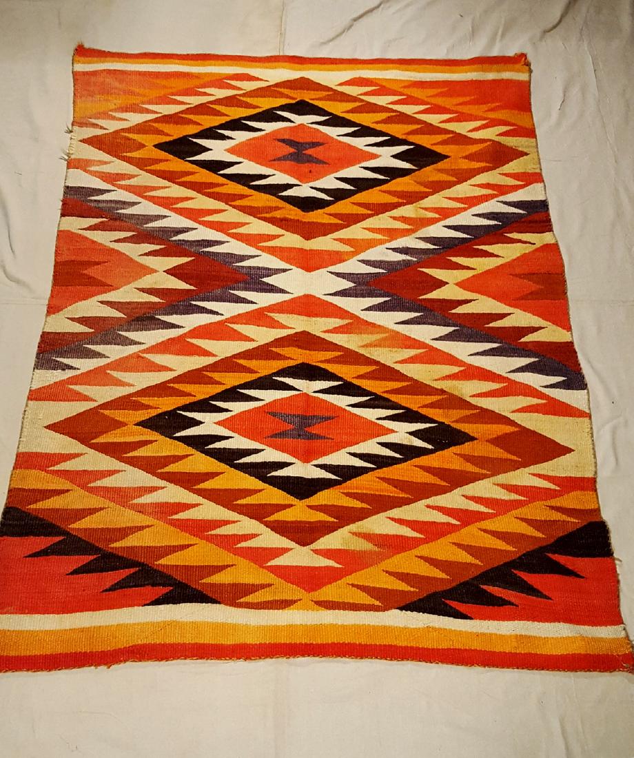Transitional Navajo Pound Style Dazzler Rug 1885-1895 (1 of 4)