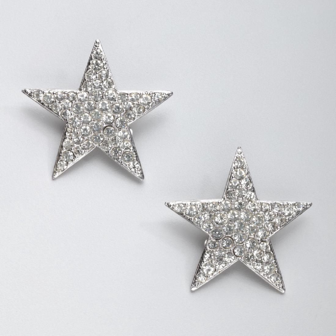 Vintage Kenneth Lane Rhinestone Twinkle Star Earrings (1 of 3)