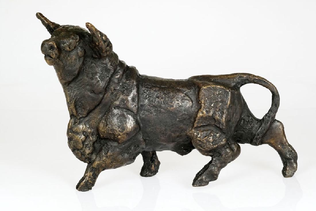 Theo Mackaay, Bronze Sculpture of Spanish Bull