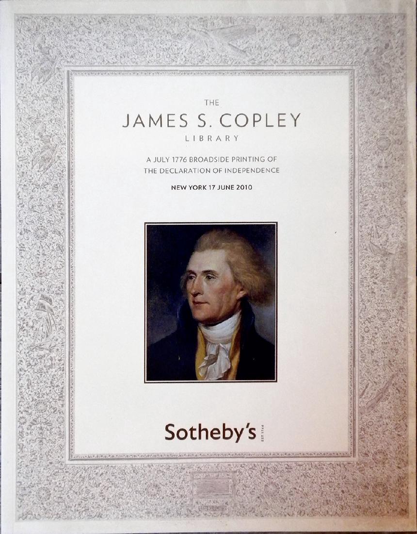 July 1776 Broadside Printing Declaration Independence (1 of 1)