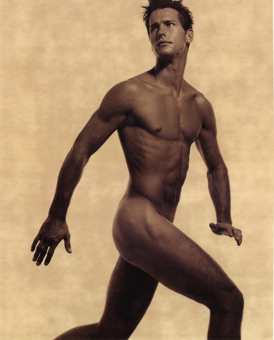 KARL LAGERFIELD - Jason Shaw: Artist: KARL LAGERFIELD Print Title: Jason Shaw Medium: Large Satin Finish Umber PhotoLithograph Printer: Upstate Litho, NY Printing Date: 1977 Image Size: 10.5 x 13 inches Karl Otto Lagerfeld (born 1
