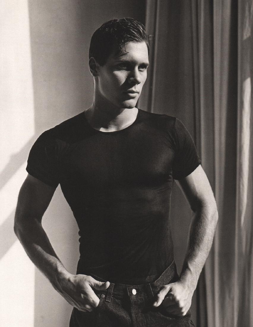 BRUCE WEBER - Ray Lata NYC 1986: Artist: BRUCE WEBER Print Title: Ray Lata, High School Football Player, NYC, 1986 Medium: Vintage Sheet-fed Gravure Printed: Heraclio-Fournier, Vitoria Spain Printing Date: 1988 Image Size: 8.5" X 11"
