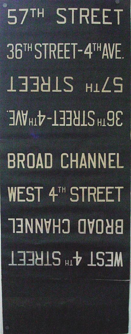 NYC Subway Cloth Destination Sign 1930 -1960 (1 of 4)