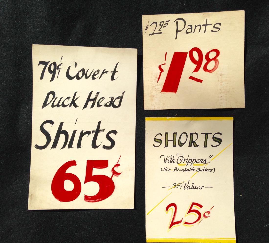 Three Mid 20th Century Hand Painted Store Signs (1 of 5)