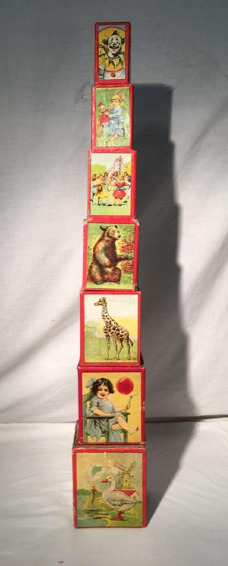 Victorian Children’s Cardboard Stacking Learning Boxes (1 of 5)