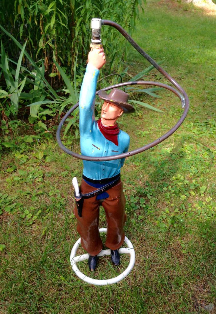 1950's Cast Aluminum Cowboy Lawn Sprinkler (1 of 8)