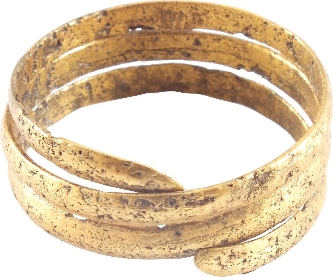 ANCIENT VIKING COIL RING 850-1050 AD (1 of 2)