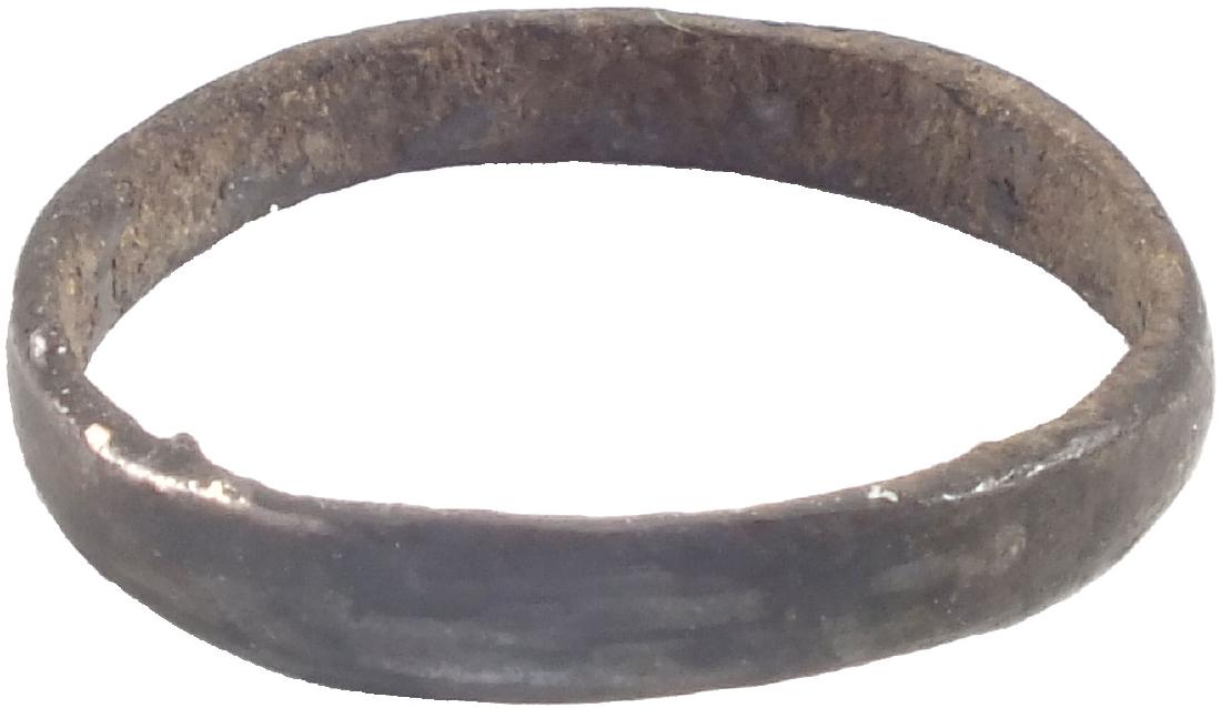 ANCIENT VIKING WOMAN’S WEDDING RING 850-1050 AD: Bronze, size 4. Vikings exchanged rings on the pommel of the groom’s sword. All items purchased are accompanied by a signed and dated Certificate of Authenticity with the name of the item and its un