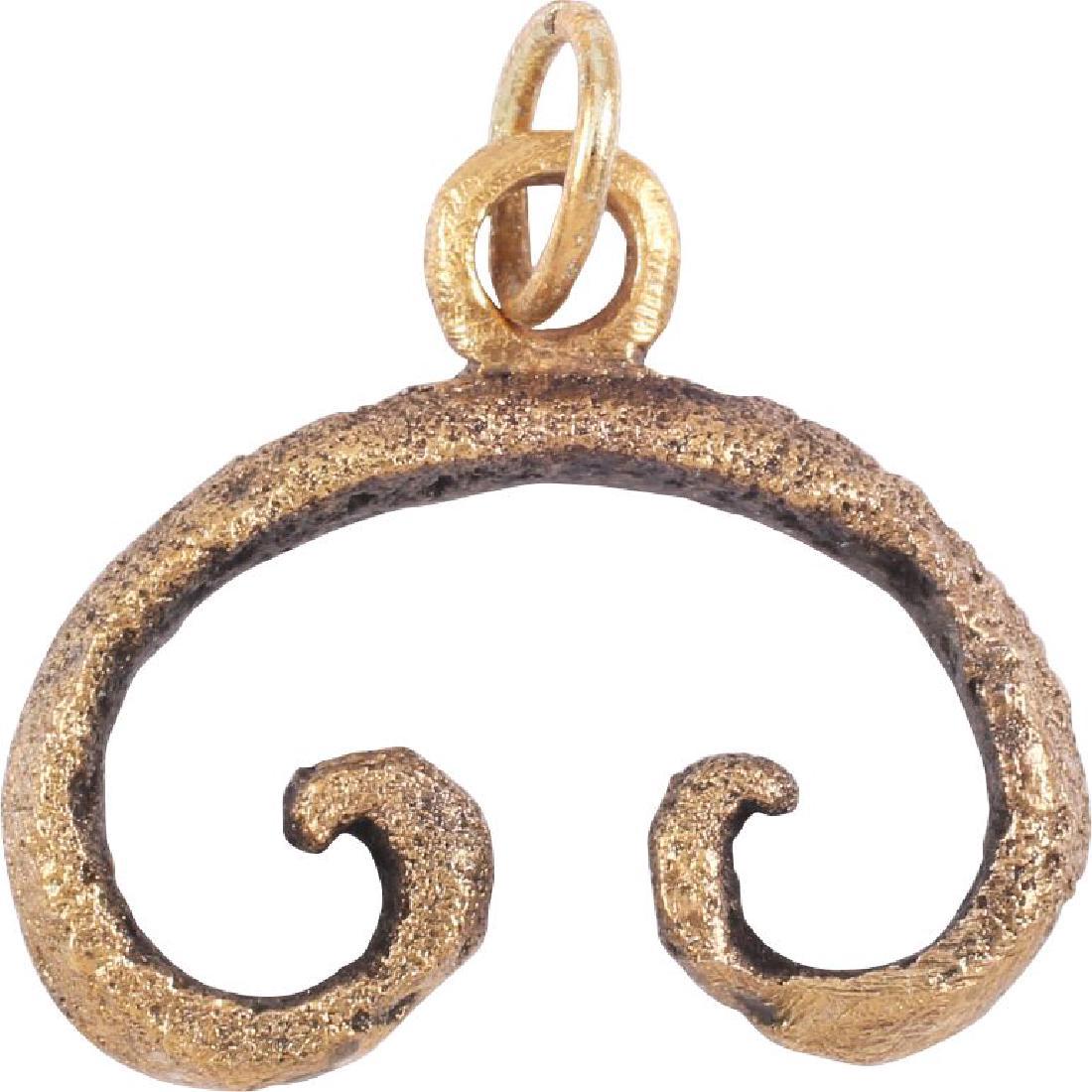 ANCIENT VIKING LUNAR PENDANT C.900-1000 AD (1 of 2)