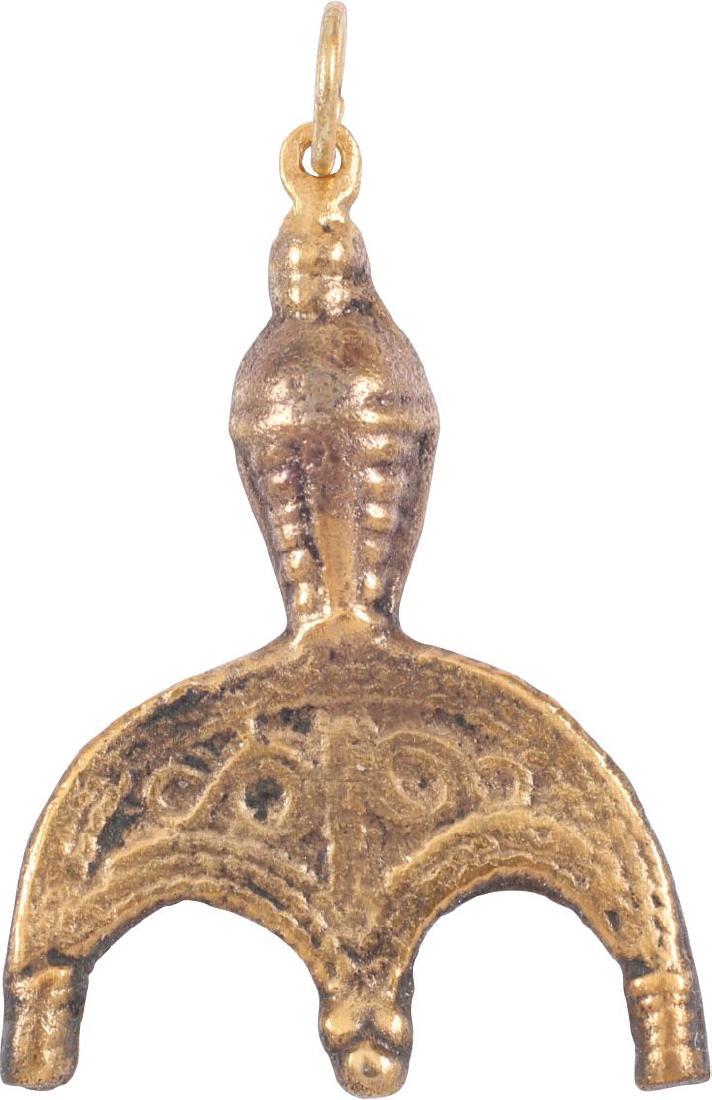 FINE VIKING LUNAR PENDANT 9th-10th CENTURY (1 of 2)
