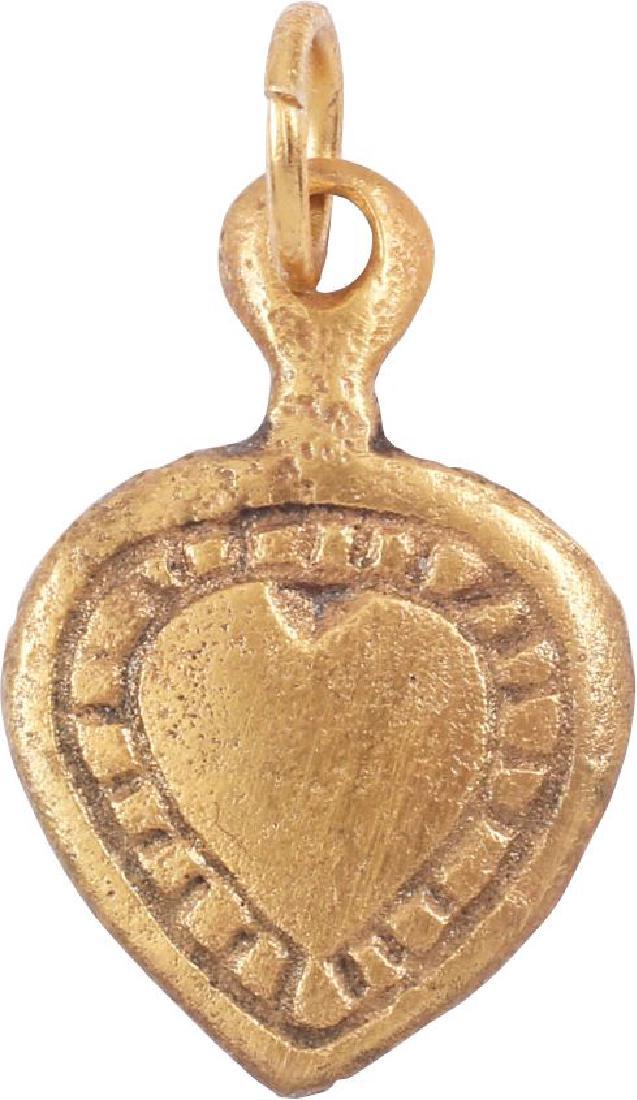 ANCIENT VIKING HEART PENDANT C.850-950 AD (1 of 2)