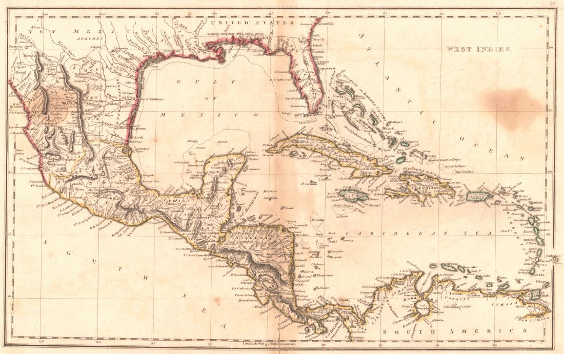 Carey: Antique Map of the West Indies, 1814 (1 of 1)