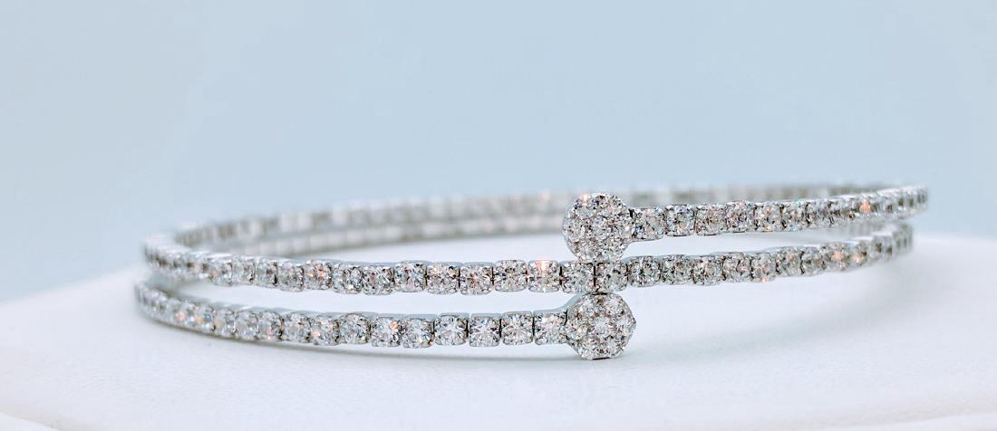 Sterling Silver CZ Wrap Around Arm Bracelet, 10.45ctw (1 of 7)