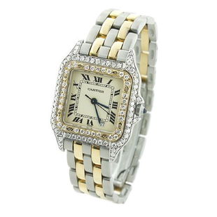 Vintage Solid 18k Gold Cartier Panthere Watch Diamonds Nov 24 2017 Les Antiquites Maison In Ny