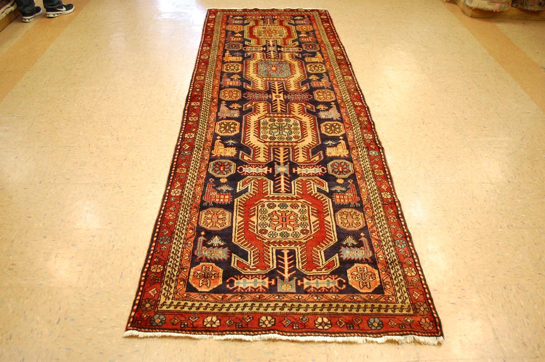 Vintage Caucasian Kazak Design Rug 3.8x10.3 (1 of 10)