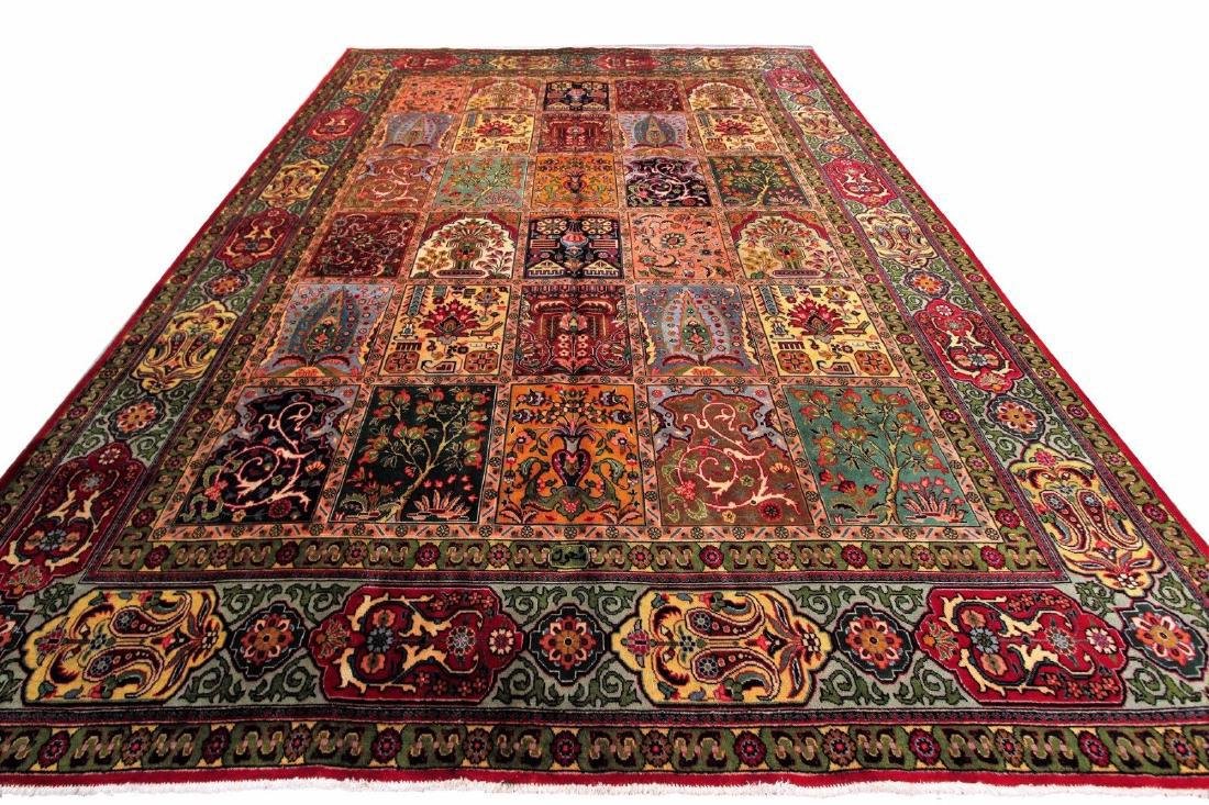 Antique Garden Persian Tabriz Signed Rug 10x13 (1 of 10)