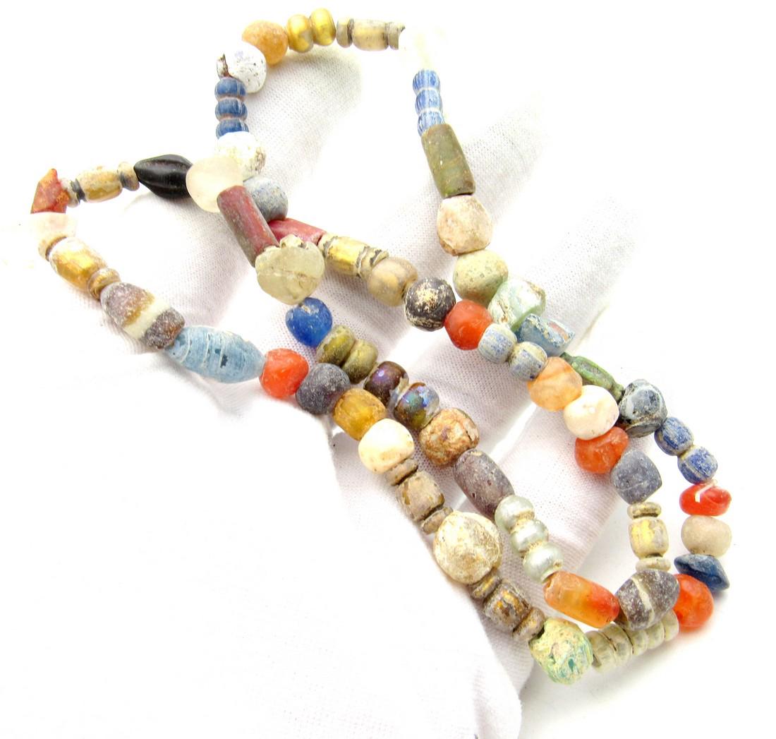 Viking Period Glass Beaded Necklace - 59 beads (1 of 4)
