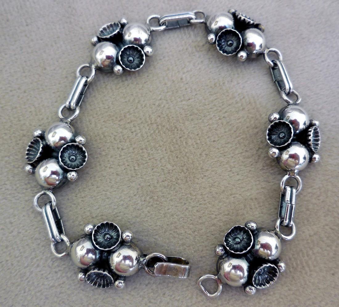Mid-Century Modernist Danish Sterling Silver Bracelet (1 of 6)
