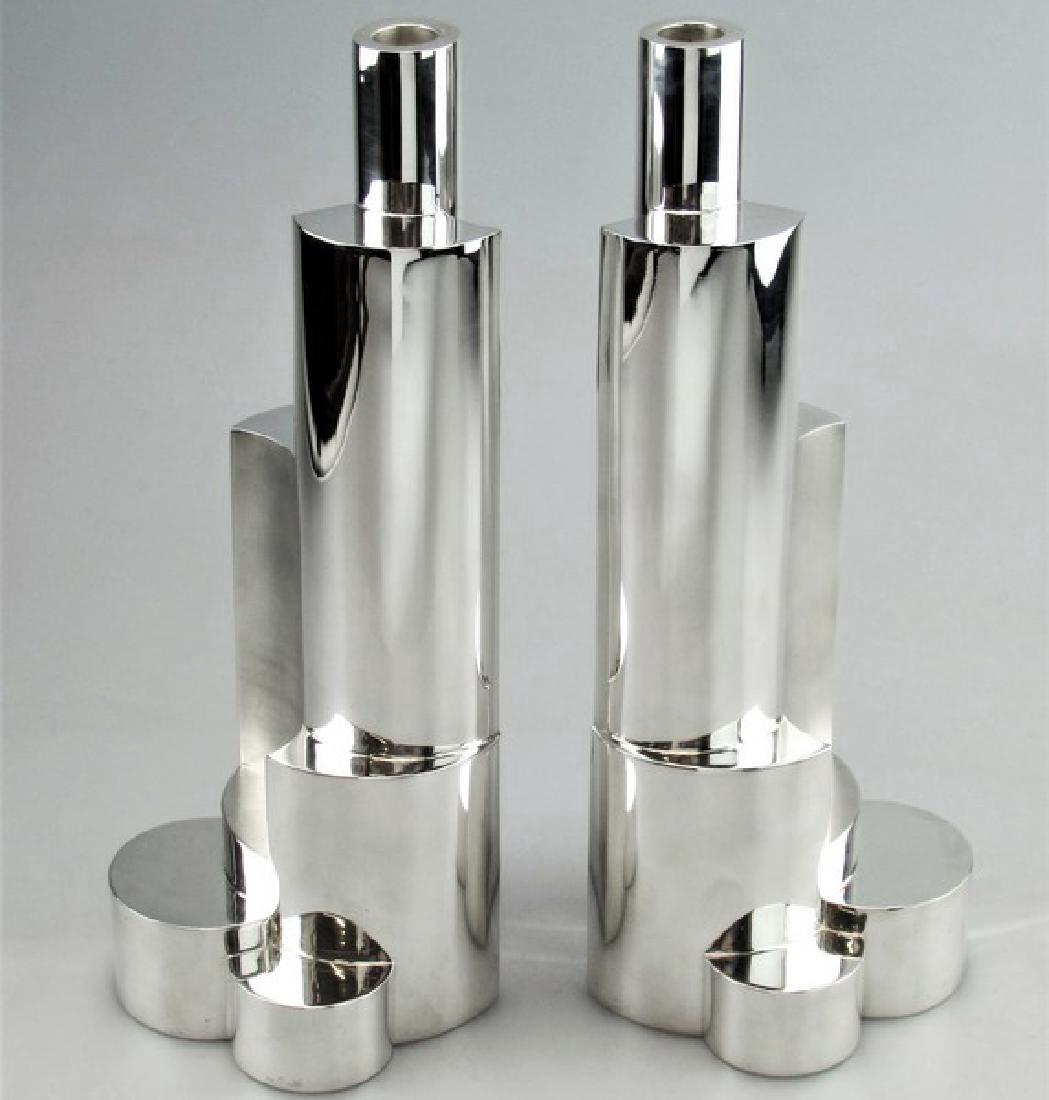 Post War Modernist Damian Garrido Sterling Candlesticks (1 of 8)